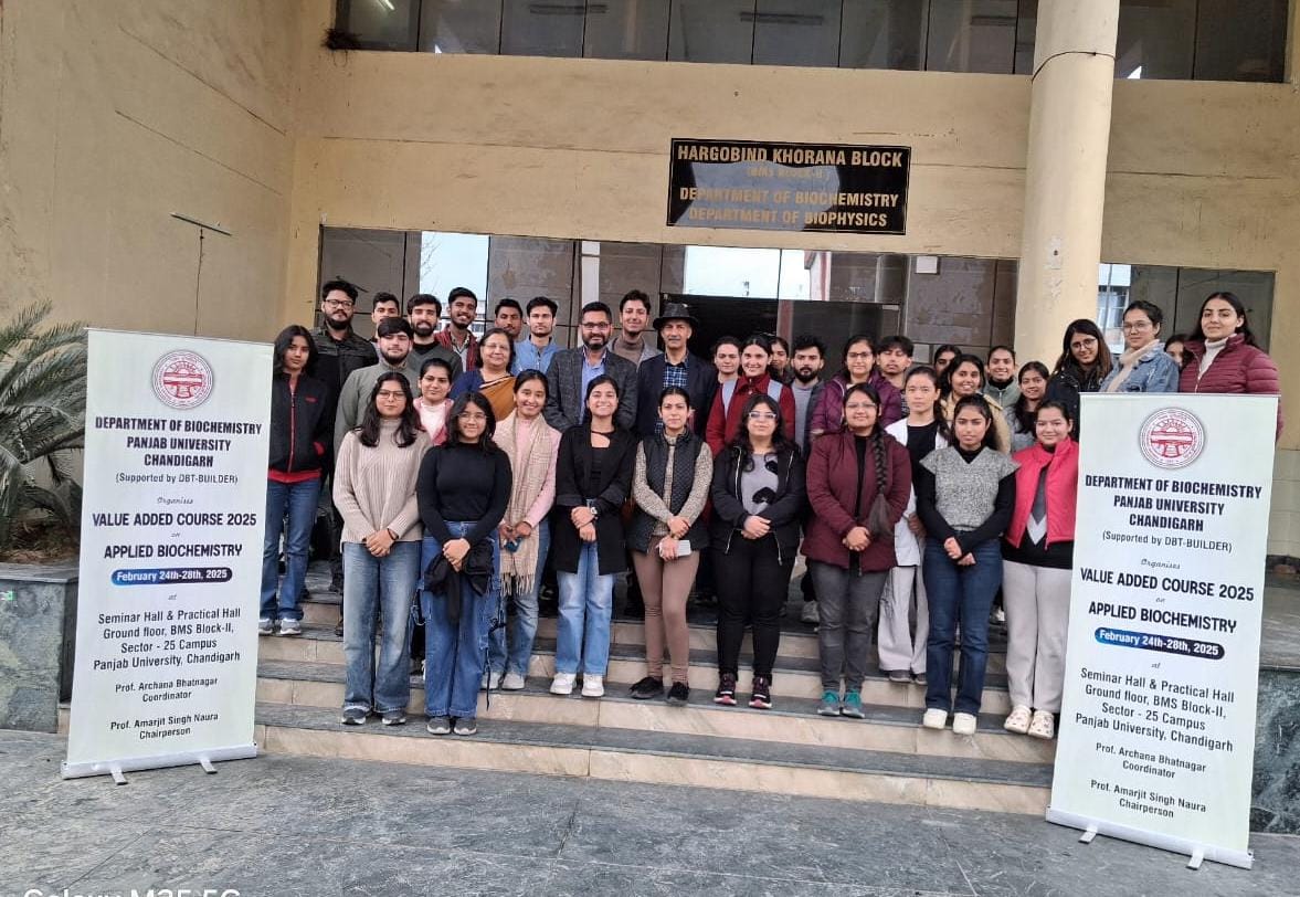 ‘Value Added Course’ on ‘Applied Biochemistry’ concludes on National Science Day at Department of Biochemistry, PU